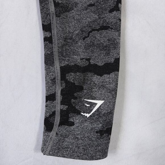 Gymshark Adapt Leggings Womens Medium Gray Black Camo Seamless Athletic Pull On - Picture 7 of 11